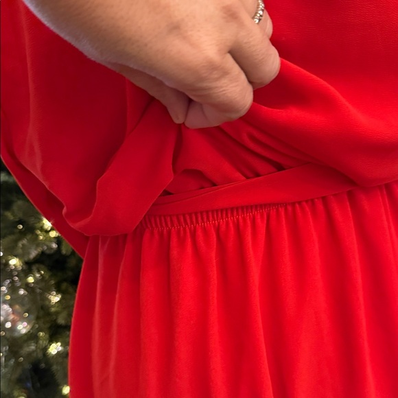 Holiday Elegant Red Mini Women's Dress- Tuckernuck Style - Picture 6 of 7
